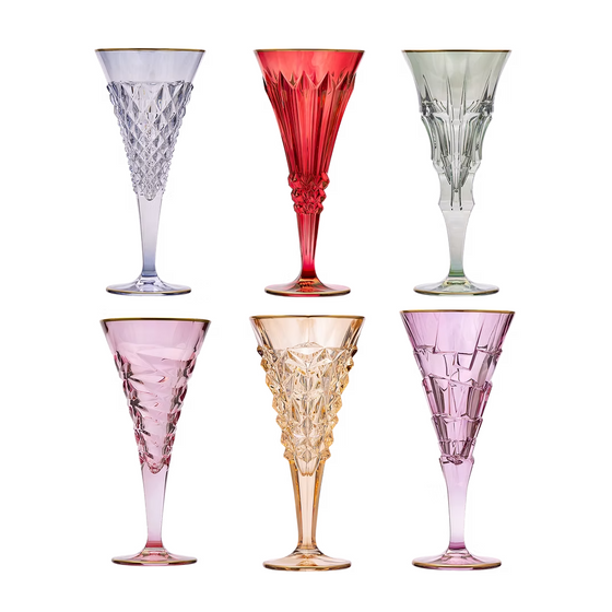 VETERIE DI EMPOLI Dolce Vita Set of 6 Flutes